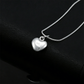Silver Plated Chubby Heart Pendant Necklace