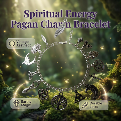 🔮🌙 Női vintage pogány karkötő –✨ Misztikus és egyedi medállal, amely tökéletesen kifejezi a szabad szellemet 💫