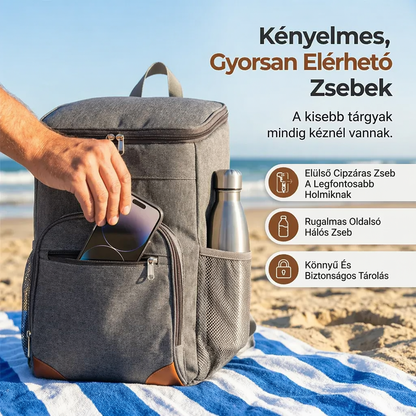 🎒✨ Szivárgásmentes, hőszigetelő termosz hátizsák piknikezéshez 🛡️