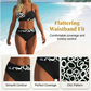 🌺👙 Mintás, formáló hatású kétrészes bikini 🏖️
