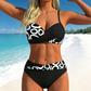 🌺👙 Mintás, formáló hatású kétrészes bikini 🏖️