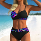 🌺👙 Mintás, formáló hatású kétrészes bikini 🏖️