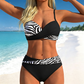 🌺👙 Mintás, formáló hatású kétrészes bikini 🏖️