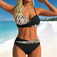 🌺👙 Mintás, formáló hatású kétrészes bikini 🏖️