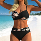 🌺👙 Mintás, formáló hatású kétrészes bikini 🏖️