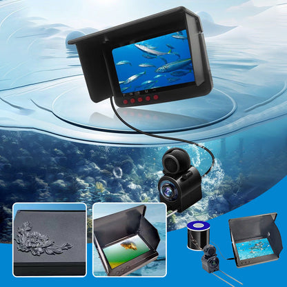🖥️🐟 Legkelendőbb víz alatti kamera –🎣 4,3″ HD képernyő, 30m mélység/hőmérséklet szonda, vízálló, horgászathoz és felfedezéshez ✨