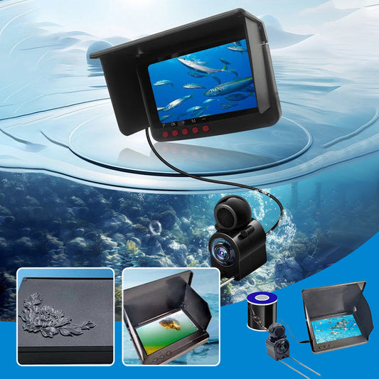 🖥️🐟 Legkelendőbb víz alatti kamera –🎣 4,3″ HD képernyő, 30m mélység/hőmérséklet szonda, vízálló, horgászathoz és felfedezéshez ✨