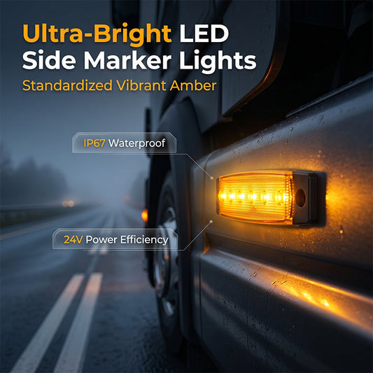 🚛✨ 10 darabos LED oldalsó helyzetjelző lámpa teherautókhoz 💡
