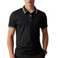 👕L–2XL💨Legkelendőbb férfi kontrasztos gallérú ing –✨ légáteresztő, gyűrődésmentes, sokol 🌟dalú
