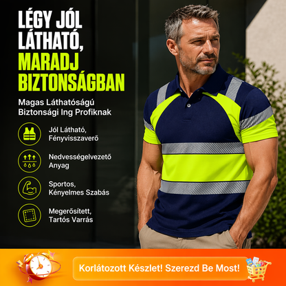 👕✨ Férfi láthatósági kerek nyakú felső 🔦