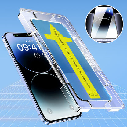 📱✨ Prémium edzett üveg képernyővédő és szerelőkészlet iPhone 16-11 szériához 🛡️
