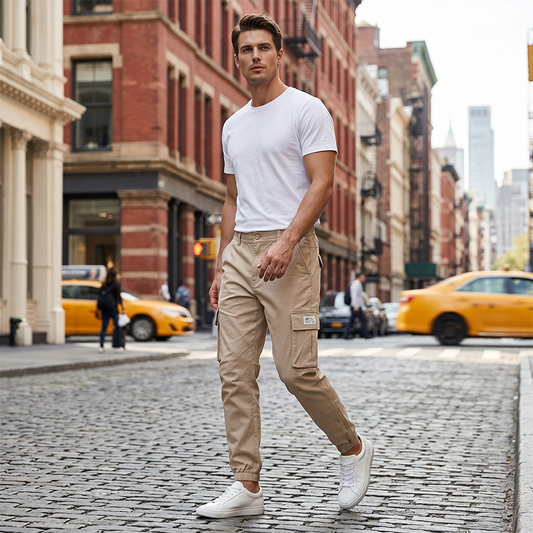 👖✨ Férfi zsinóros cargo jogger nadrág 🛠️