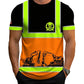👷🔦 Jól látható figyelemfelkeltő munkapoló – Fluoreszkens + fenyvisszaverő | XS–6XL | 🛡️
