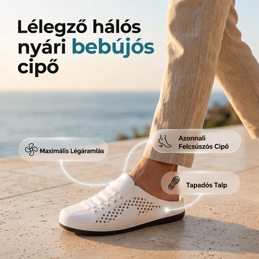 👟☁️ Légáteresztő hálós szabadidő- és túracipő 🛡️