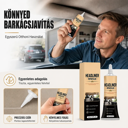🚗🛠️ Vízálló autó tetőkárpit javító ragasztó 💪