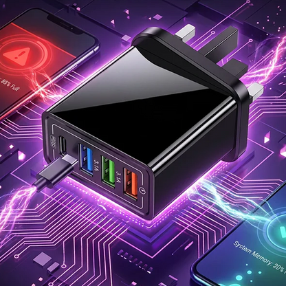 🔌✨ Univerzális 4 az 1-ben USB tápegység 🔋