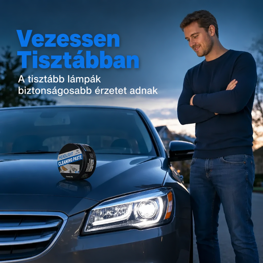 🚗💡 Kristálytiszta fényszóró felújító paszta ✨