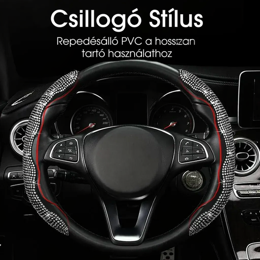 ✨🚗 Strasszos, csillogó autós kormányborítás 💎
