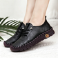 Women Genuine Leather Casual Shoes Hand-Stitched Loafers