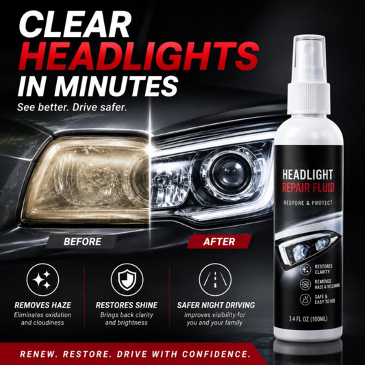 💡🚗 Fényszórókarcolások és sárgulás elleni javító spray ✨