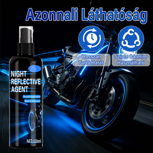 🌙✨ Reflektáló spray Éjszakai láthatóság Erős fényvisszaverő réteg –🛡️ Búcsú a sötét veszélyektől 🧥