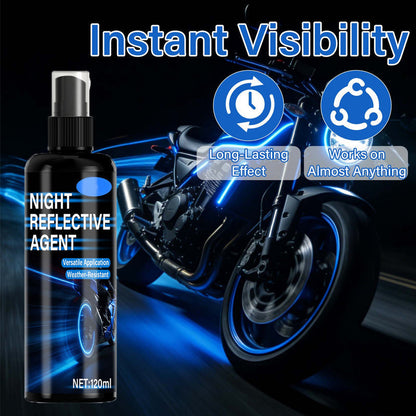 🌙✨ Reflektáló spray Éjszakai láthatóság Erős fényvisszaverő réteg –🛡️ Búcsú a sötét veszélyektől 🧥