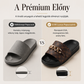 👣🔗 (EU 36-45) Monogramos nyári papucs szett –☁️ Unisex, fém lánc, kényelmes – Utánvét 📦