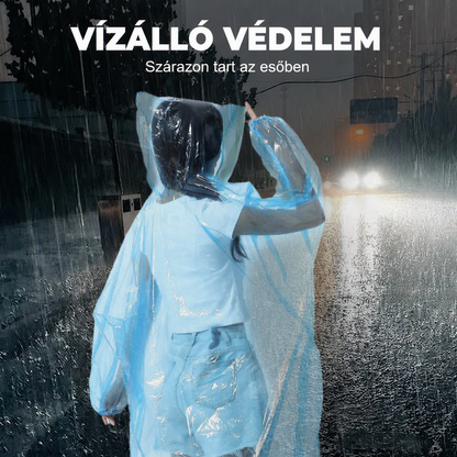 🌧️☔ Hordozható, egyszer használatos esőkabát – könnyű és hordozható kialakítás🏕️