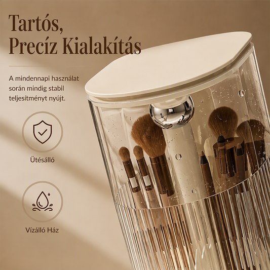 💄✨ Elegáns, porálló sminkecset-tartó 🛡️