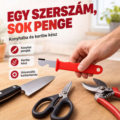 🔪🛡️ Hordozható többfunkciós késélező kényelmes fogantyúval –💪 Praktikus, könnyen használható – Utánvét ✨
