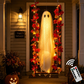 🎃👻 Lengőhintán lógó halloweeni szellem távirányítású LED-del és juharlevelekkel 🍁