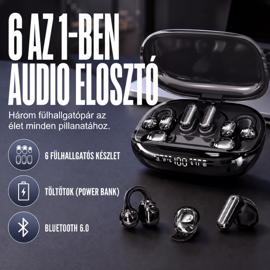 🛌🔋 6 az 1-ben vezeték nélküli alvó fülhallgatók töltőtokkal ☁️