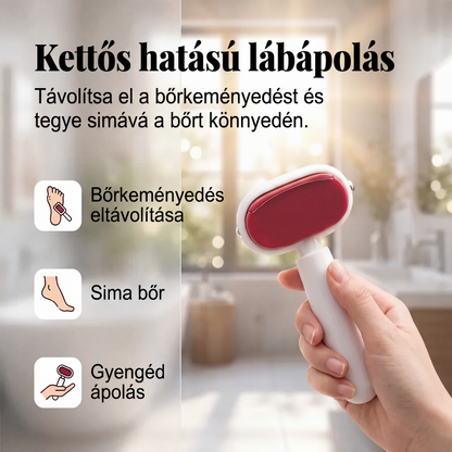 Kétoldalas lábápolás – szalonminőségű pedikűr otthon, kemény elhalt hámréteg eltávolítása – Kétoldalas lábreszelő – Utánvéttel! 🦶
