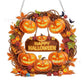🍂🎃 Tök koszorú gyémántfestés Áttetsző függő dekoráció Kézműveskedőknek és őszi dekorációhoz 💎