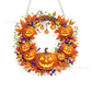 🍂🎃 Tök koszorú gyémántfestés Áttetsző függő dekoráció Kézműveskedőknek és őszi dekorációhoz 💎