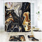 Elegant Marble Pattern Bathroom Shower Curtain