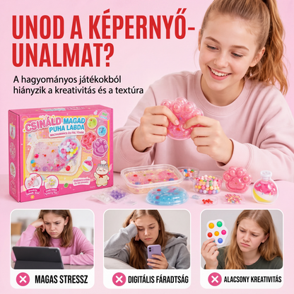 Szabadítsd fel kreativitásodat – kristálytiszta textúra és kielégítő szenzoros visszajelzés – DIY kreatív squishy készlet – Utánvéttel! 🎨