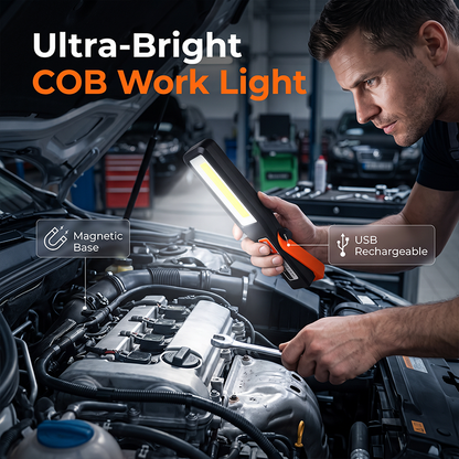 🔦💡 Kézi COB LED munkalámpa 🔋