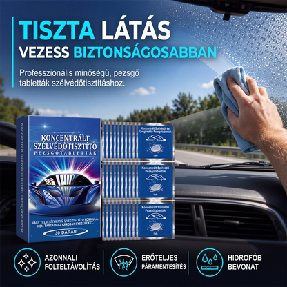 Kristálytiszta látás esőben és ködben – biztonságosabb vezetés minden időjárási körülmények között – Szélvédő tisztító pezsgőtabletta – Utánvéttel! 👁️