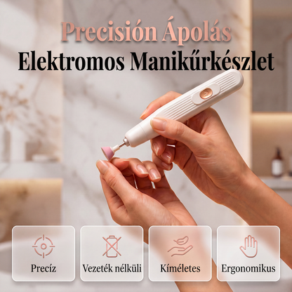 Szalonminőségű körmök otthon – precíz vágás, formázás és polírozás egyetlen készlettel – Elektromos manikűr- és pedikűrkészlet – Utánvéttel! 💅