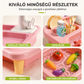 Kiváló minőségű ABS műanyag és fejlett vízálló tömítés – tartós, biztonságos, ellenáll a mindennapi játéknak – 7 az 1-ben gyermek konyhai mosogató játék – Utánvéttel! 🛡️