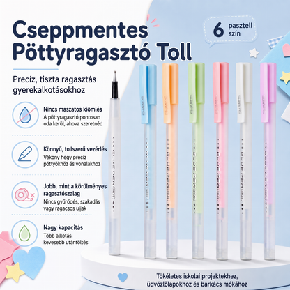 Nincs többé maszatolás – precíziós ragasztópontokkal tiszta marad a munkafelület – Precíziós ragasztópontozó toll – Utánvéttel! ✨