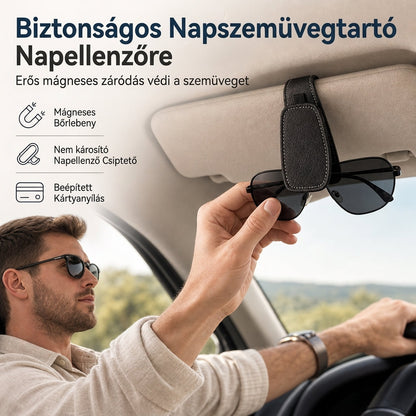 Véget vet az elcsúszó szemüvegeknek – a zsúfolt konzolon nem karcolódnak a lencsék – Mágneses bőrcsipeszes szemüvegtartó – Utánvéttel! 🛡️