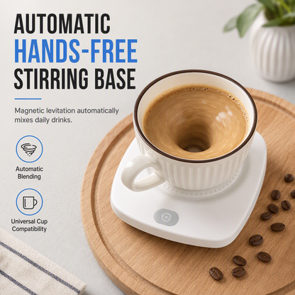 Kéz nélküli keverés, kanál nélkül, egyenletes kávé – Mágneses lebegő keverőalap – Utánvéttel! ☕
