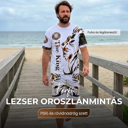 👕🏖️ Férfi 2 részes szett: laza felső és rövidnadrág ☁️